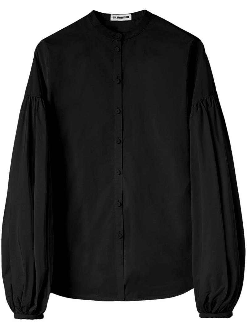 Jil Sander puff-sleeved taffeta shirt - Black von Jil Sander