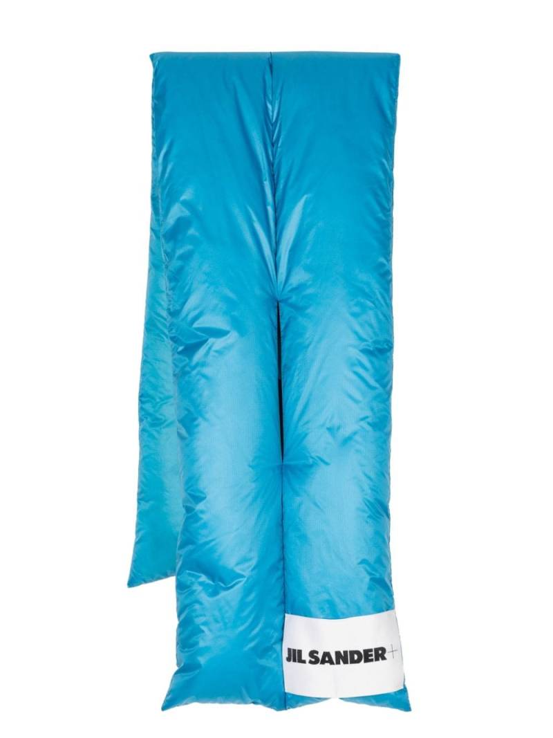 Jil Sander quilted feather down scarf - Blue von Jil Sander