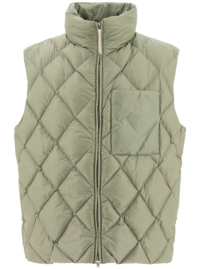 Jil Sander quilted gilet - Green von Jil Sander