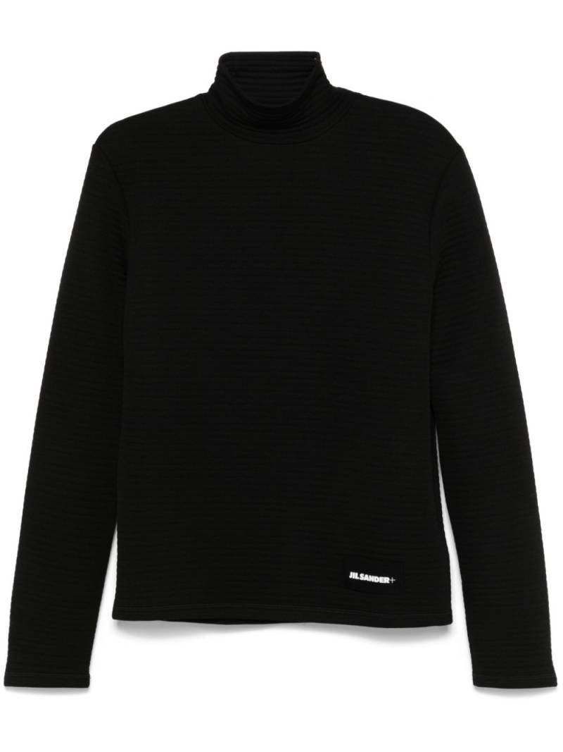 Jil Sander ribbed-effect sweatshirt - Black von Jil Sander