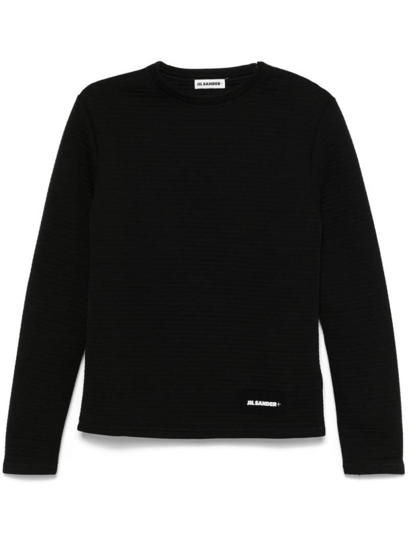 Jil Sander ribbed-effect sweatshirt - Black von Jil Sander