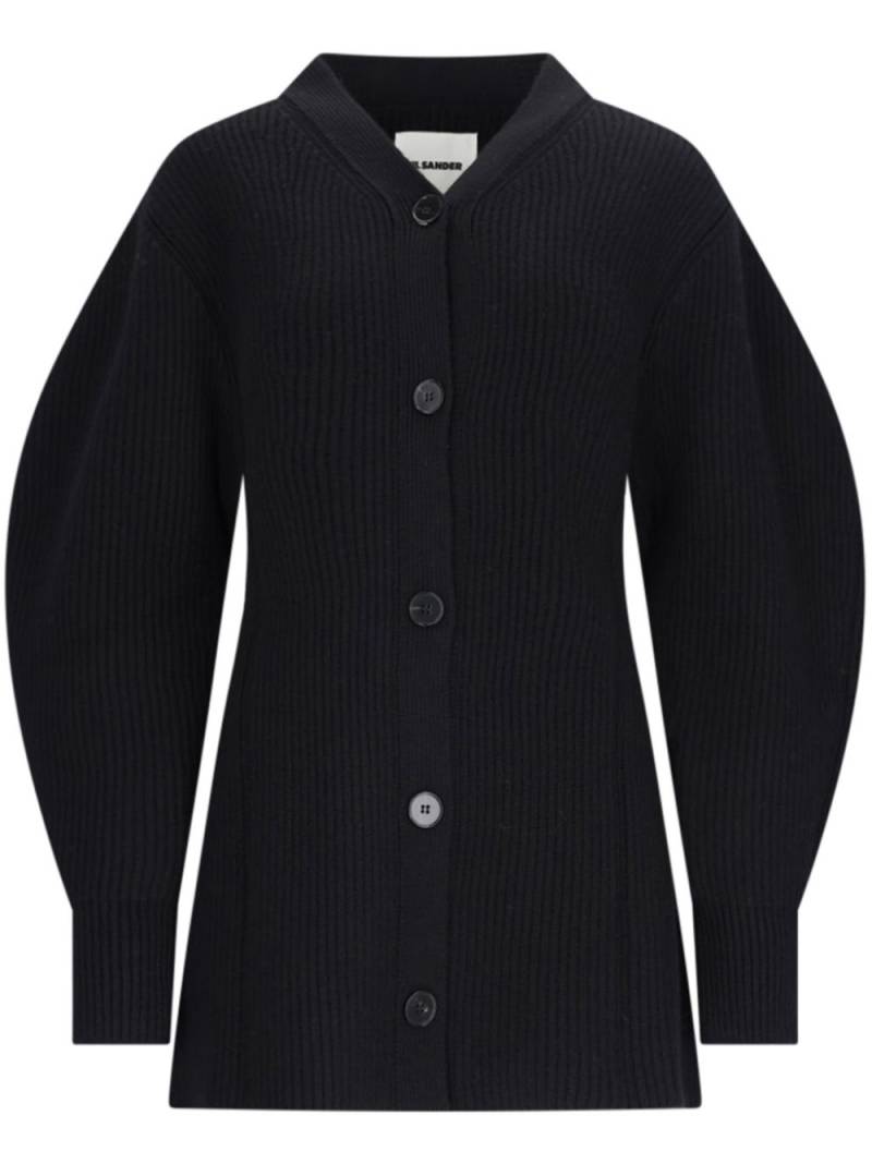 Jil Sander ribbed-knit cardigan - Black von Jil Sander