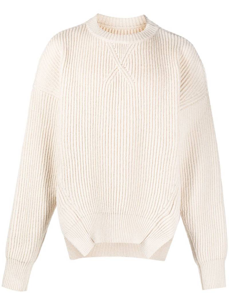 Jil Sander ribbed knit jumper - Neutrals von Jil Sander