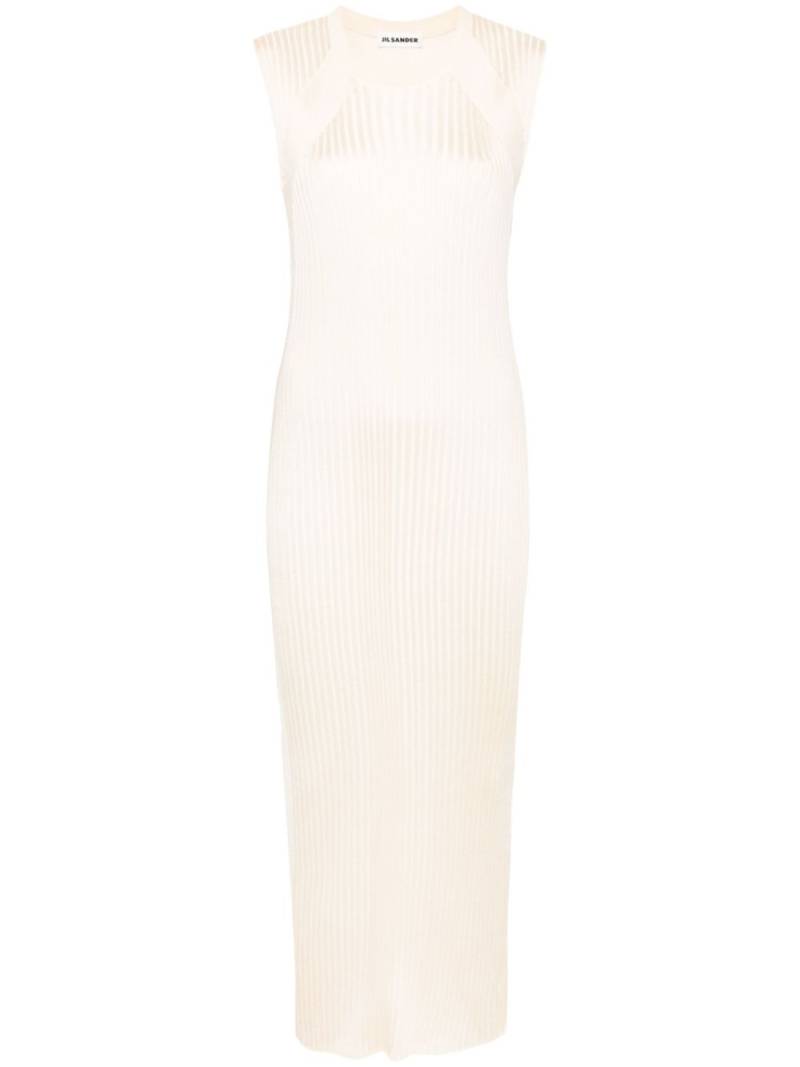 Jil Sander ribbed maxi dress - Neutrals von Jil Sander