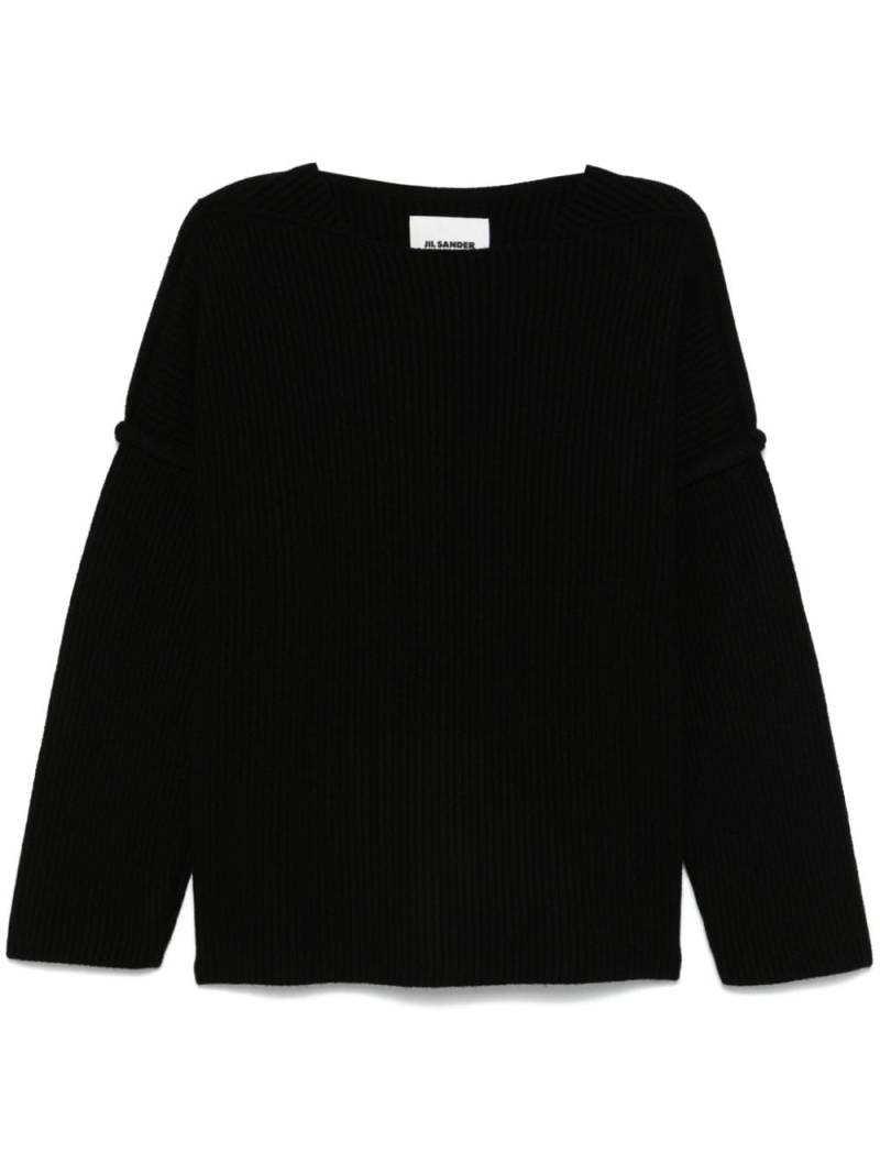 Jil Sander ribbed sweater - Black von Jil Sander