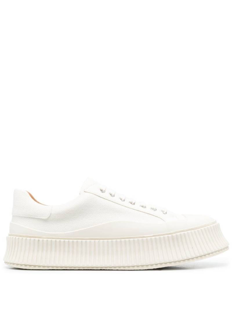 Jil Sander ridged low-top sneakers - White von Jil Sander