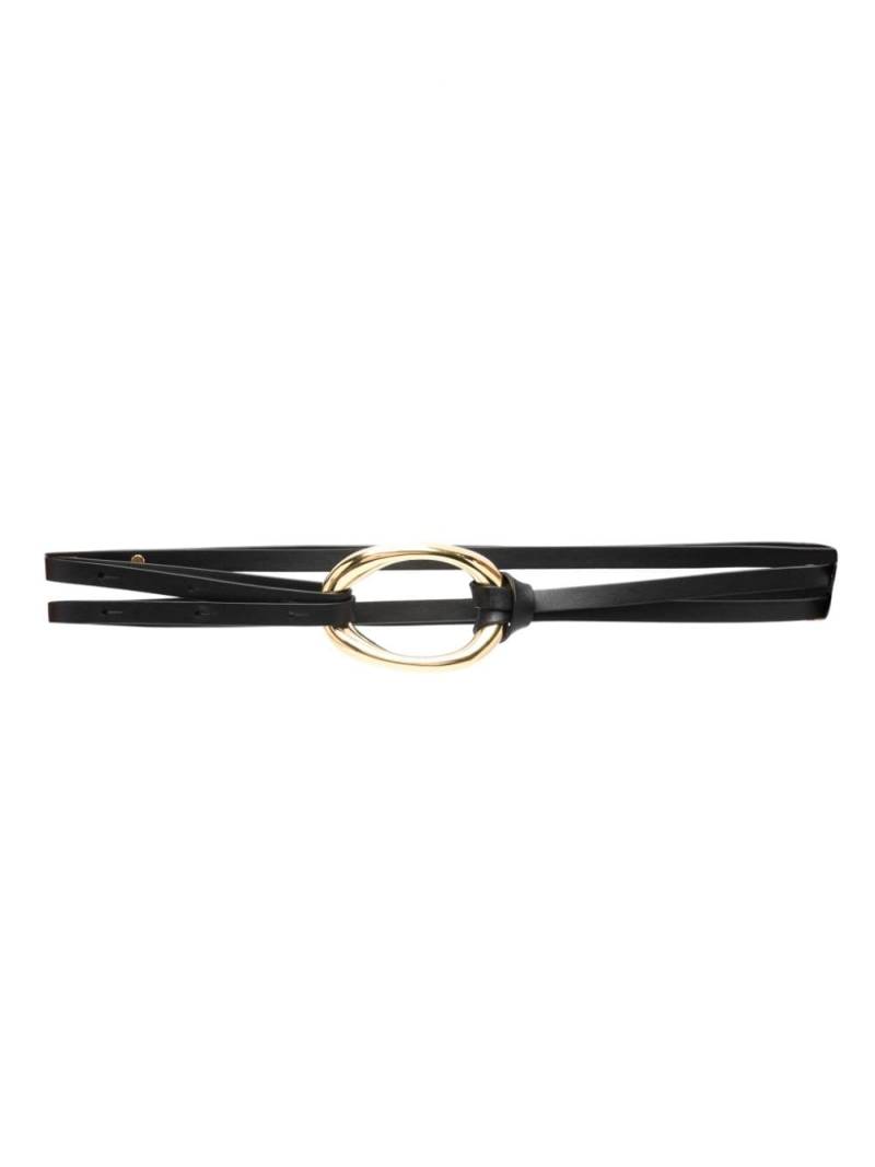 Jil Sander ring-buckle double-strap belt - Black von Jil Sander