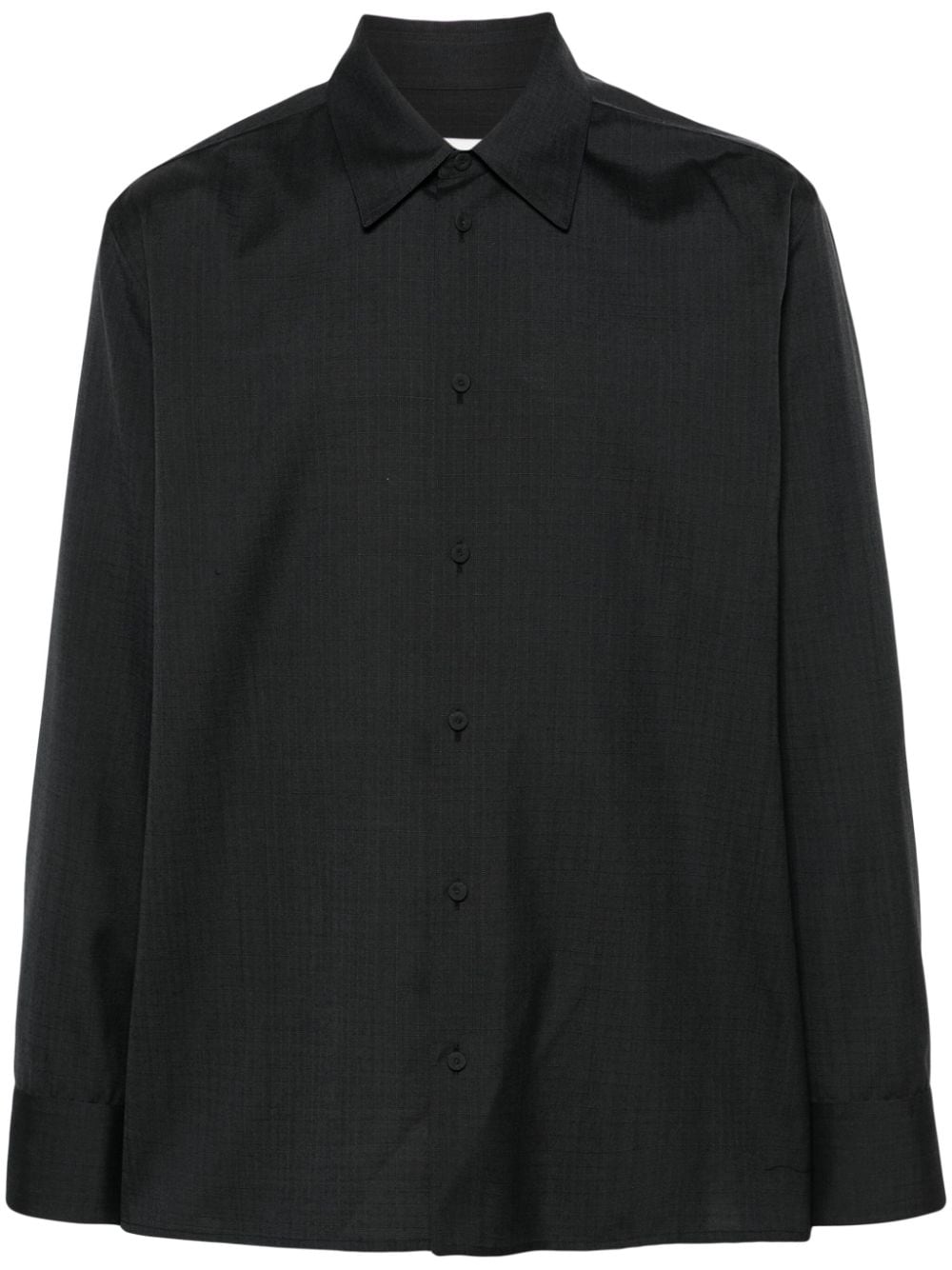 Jil Sander ripstop wool shirt - Grey von Jil Sander