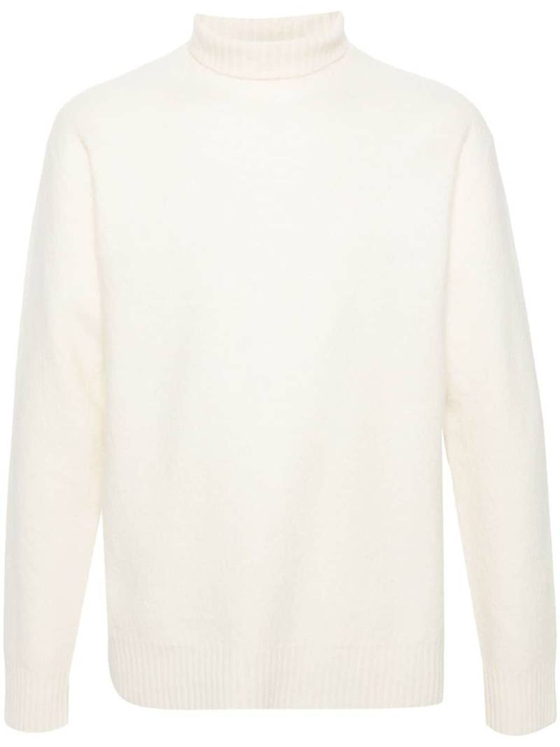 Jil Sander roll-neck boiled wool jumper - White von Jil Sander