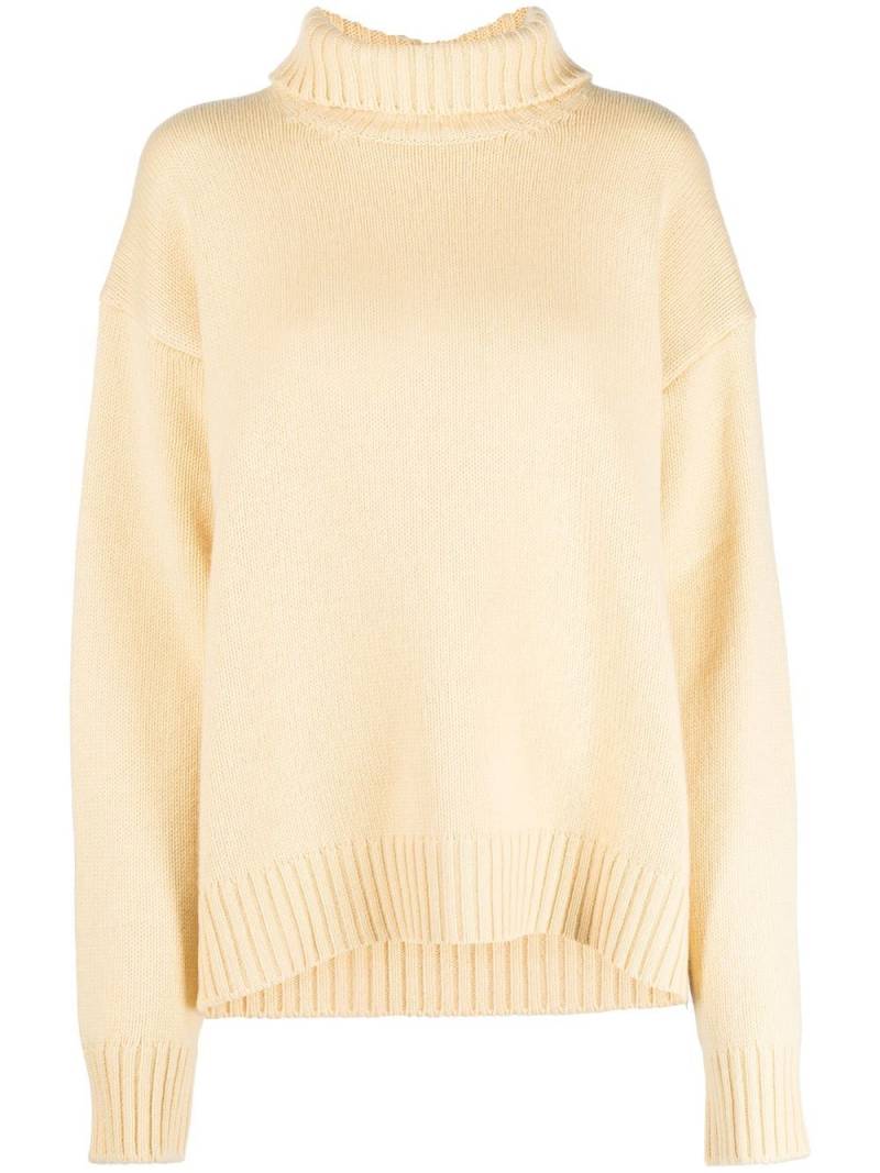 Jil Sander roll-neck loose-fit jumper - Yellow von Jil Sander