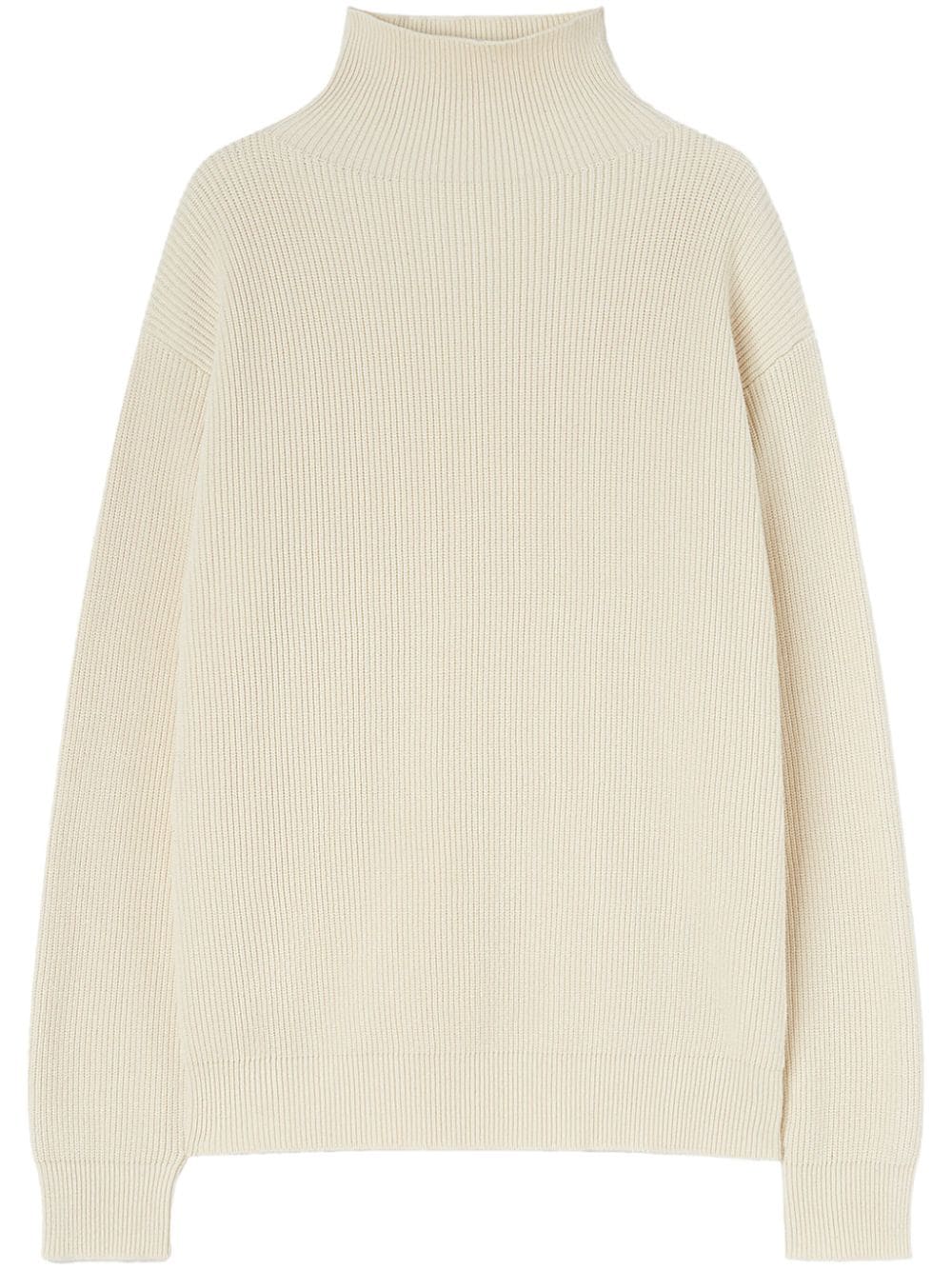 Jil Sander ribbed-knit cotton jumper - Neutrals von Jil Sander