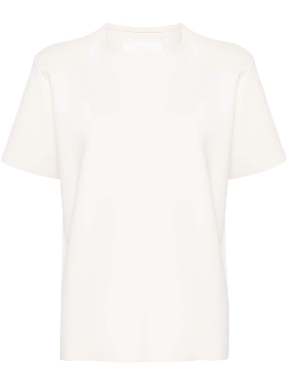 Jil Sander round-neck fine-ribbed top - White von Jil Sander