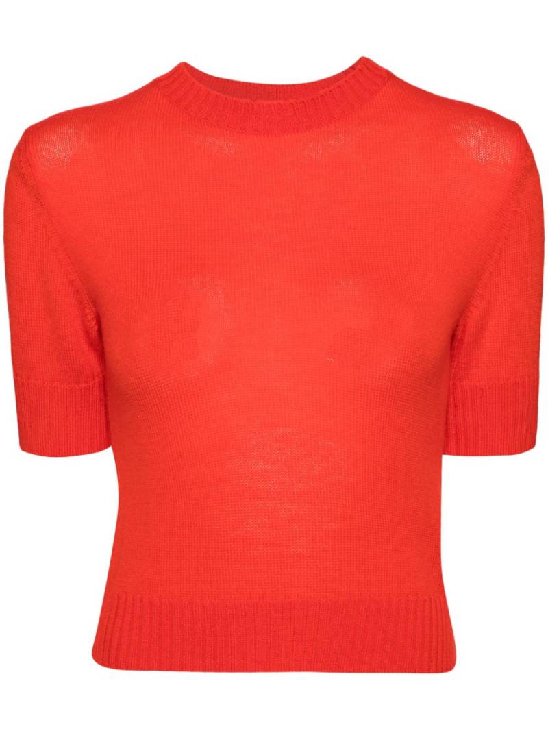 Jil Sander round-neck knitted top - Red von Jil Sander