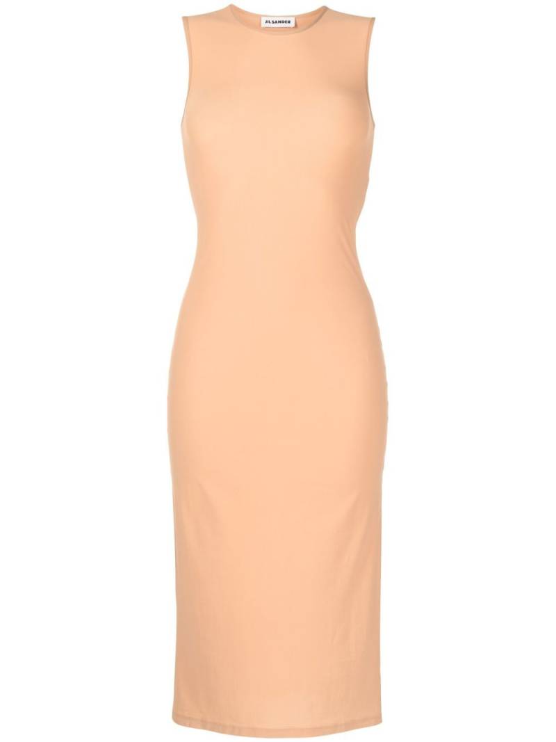 Jil Sander round neck sleeveless maxi dress - Neutrals von Jil Sander