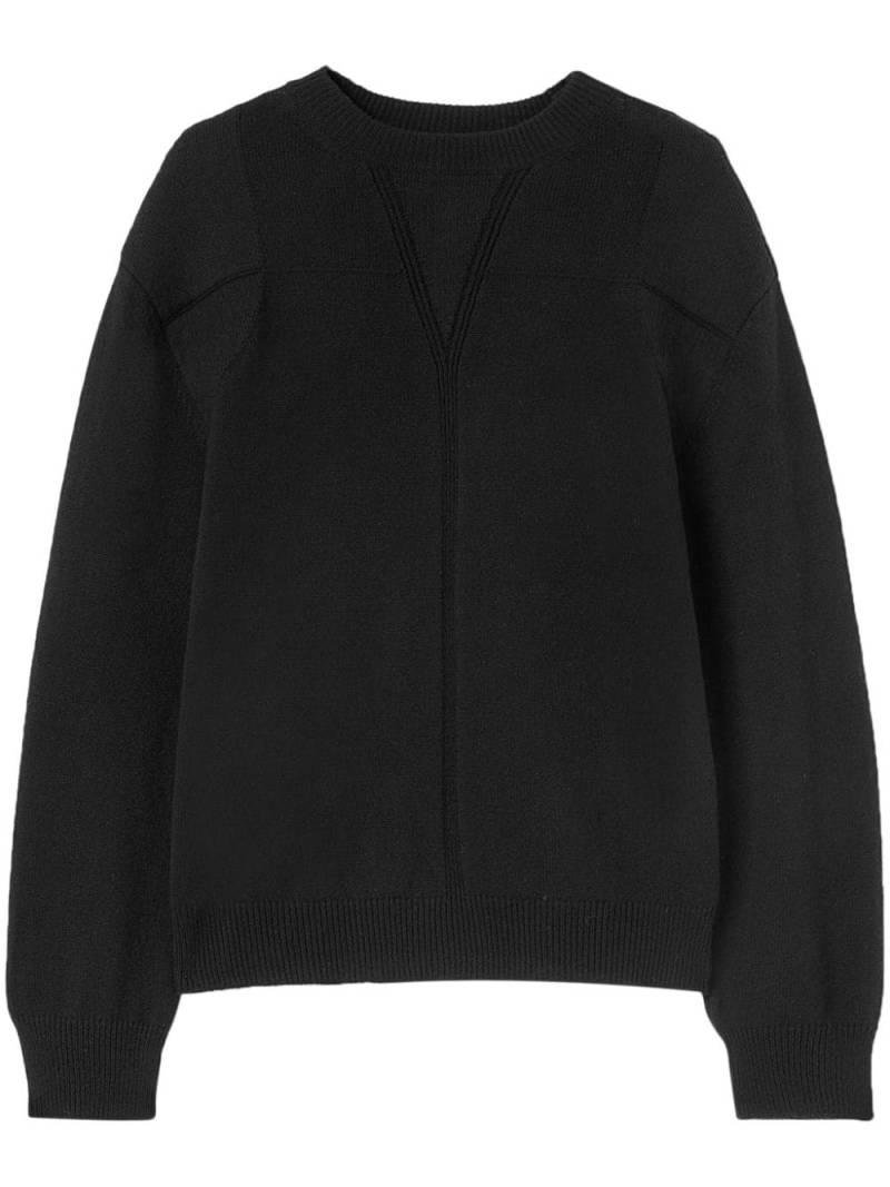 Jil Sander round-neck wool-blend jumper - Black von Jil Sander