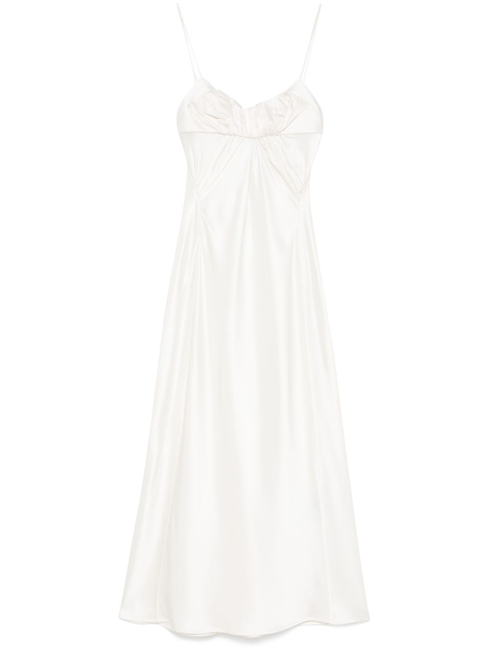 Jil Sander satin midi dress - White von Jil Sander