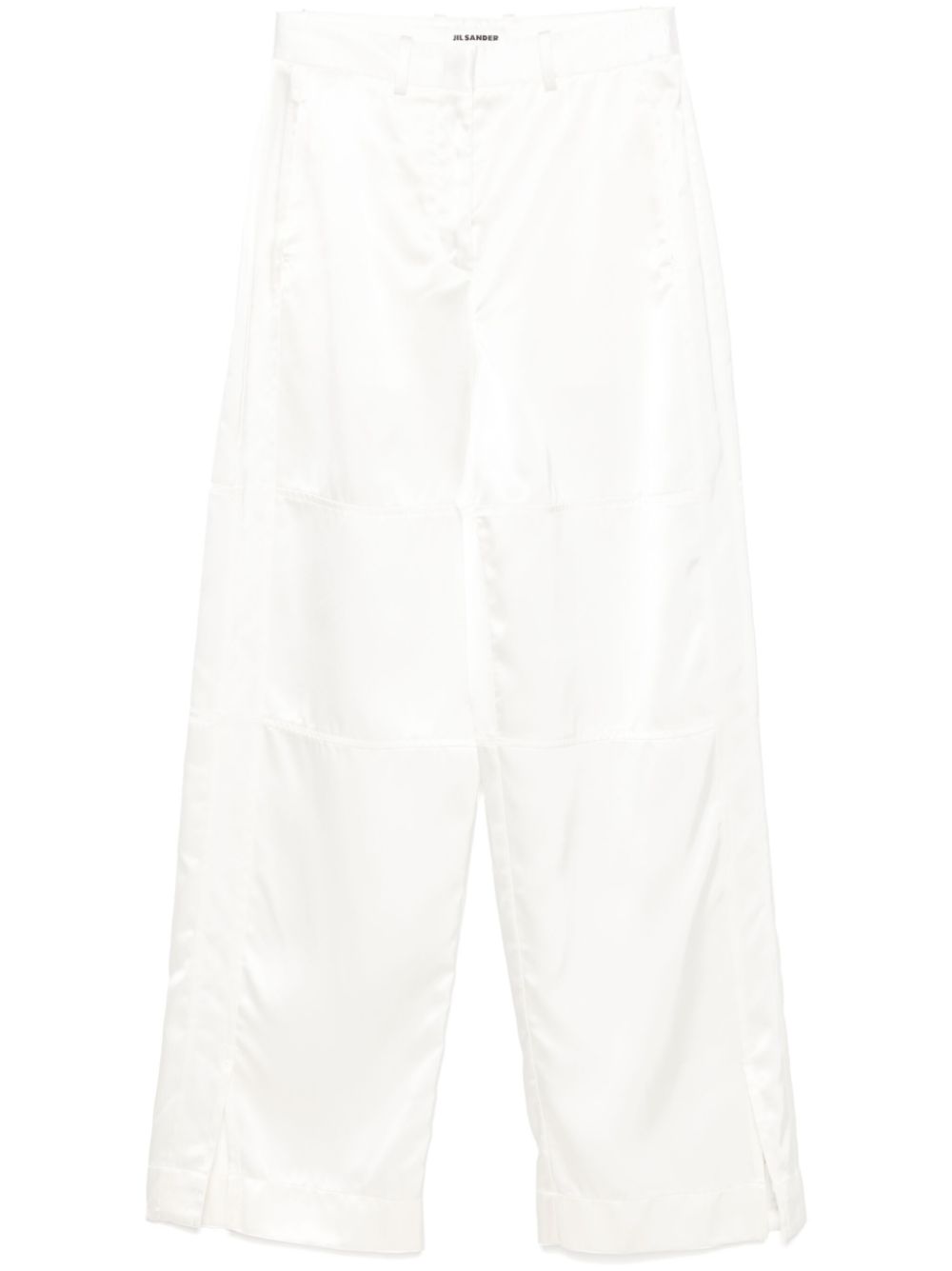 Jil Sander satin trousers - White von Jil Sander