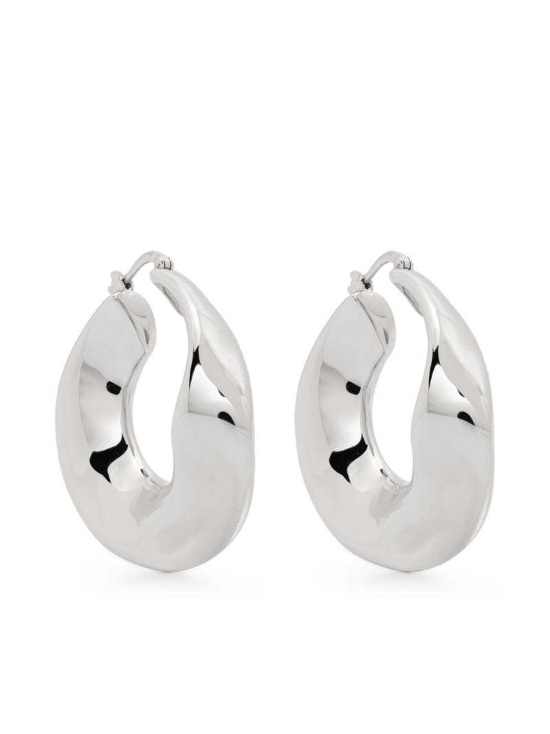 Jil Sander sculpted hoop earrings - Silver von Jil Sander