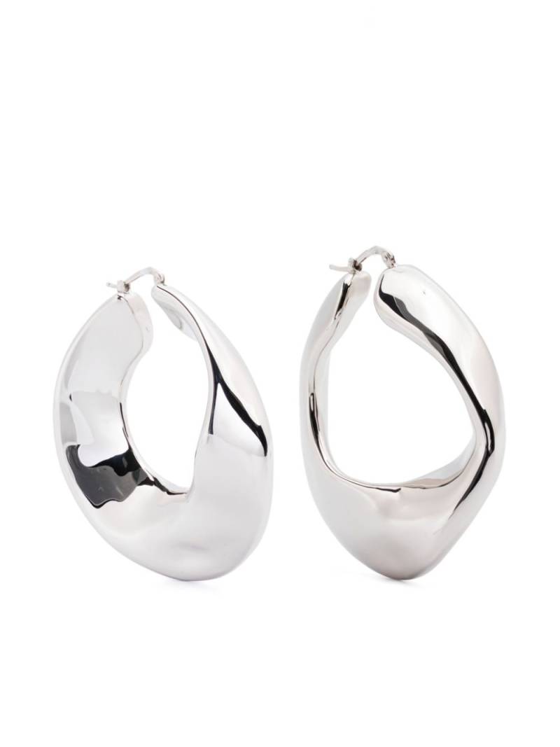 Jil Sander sculpted hoop earrings - Silver von Jil Sander