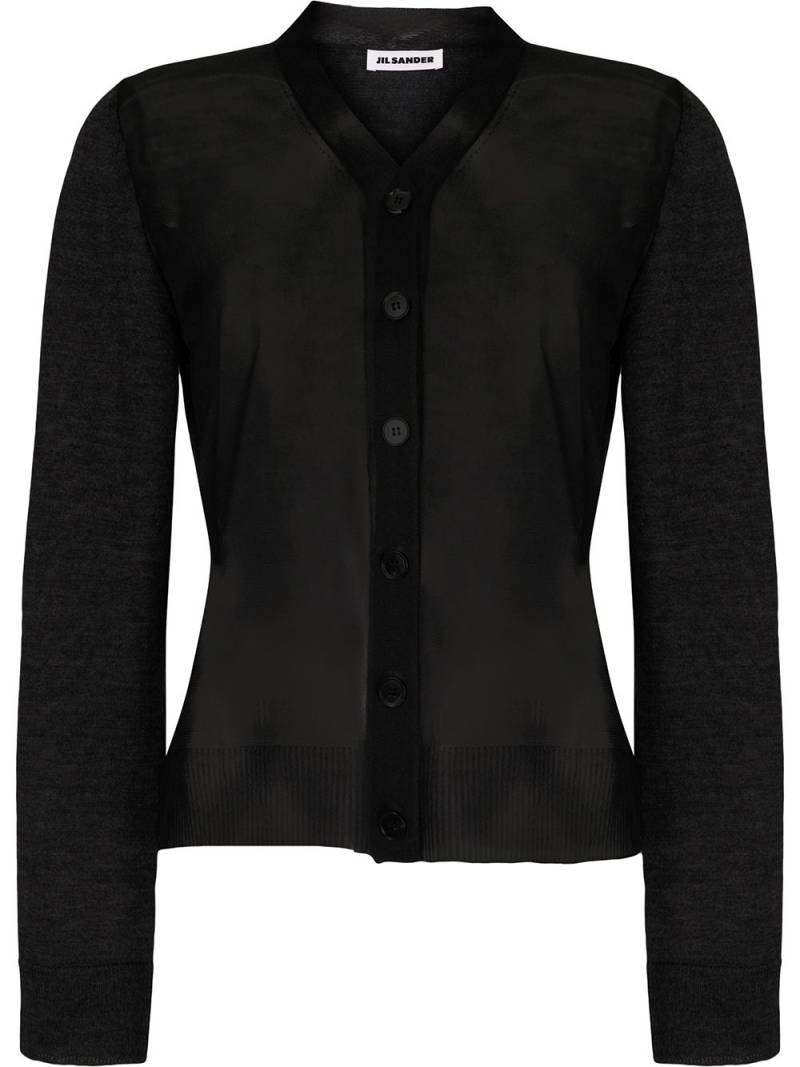 Jil Sander sheer knitted shirt - Black von Jil Sander