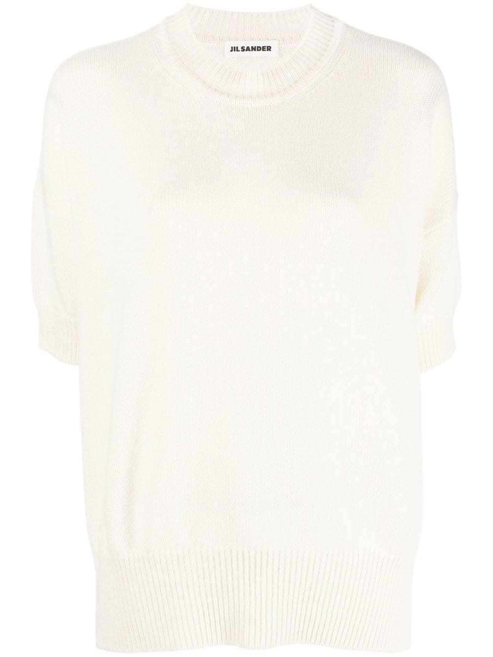 Jil Sander short-sleeve cashmere top - Neutrals von Jil Sander