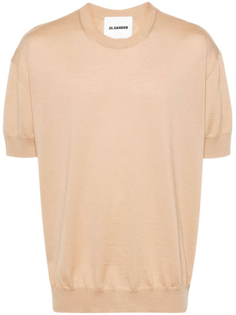 Jil Sander short-sleeve wool jumper - Neutrals von Jil Sander