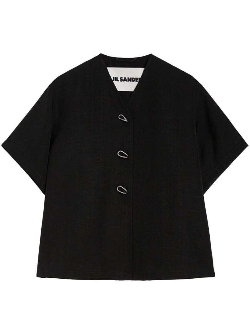 Jil Sander short-sleeved shirt - Black von Jil Sander