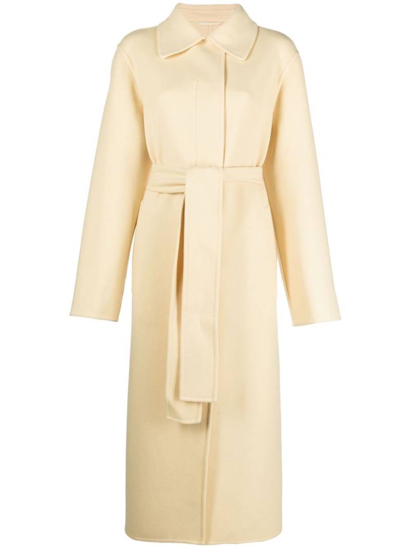 Jil Sander single-breasted belted coat - Yellow von Jil Sander