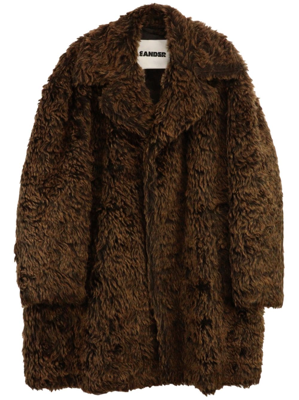 Jil Sander single-breasted faux-fur coat - Brown von Jil Sander