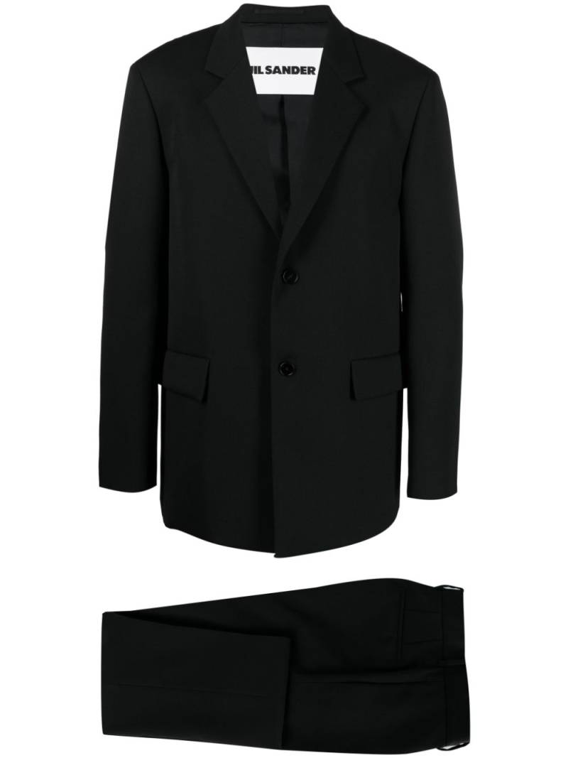 Jil Sander single-breasted straight-leg suit - Black von Jil Sander