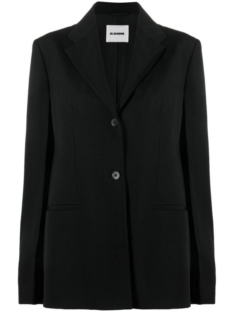 Jil Sander single-breasted tailored blazer - Black von Jil Sander