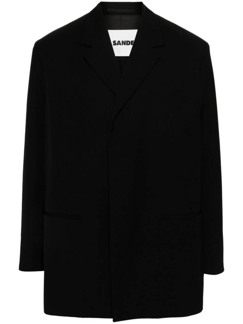 Jil Sander single-breasted wool blazer - Black von Jil Sander