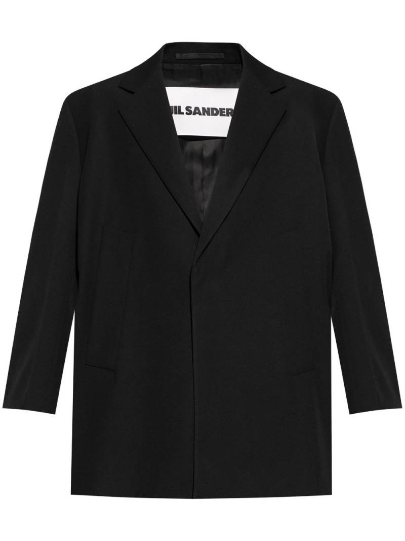 Jil Sander single-breasted wool blazer - Black von Jil Sander