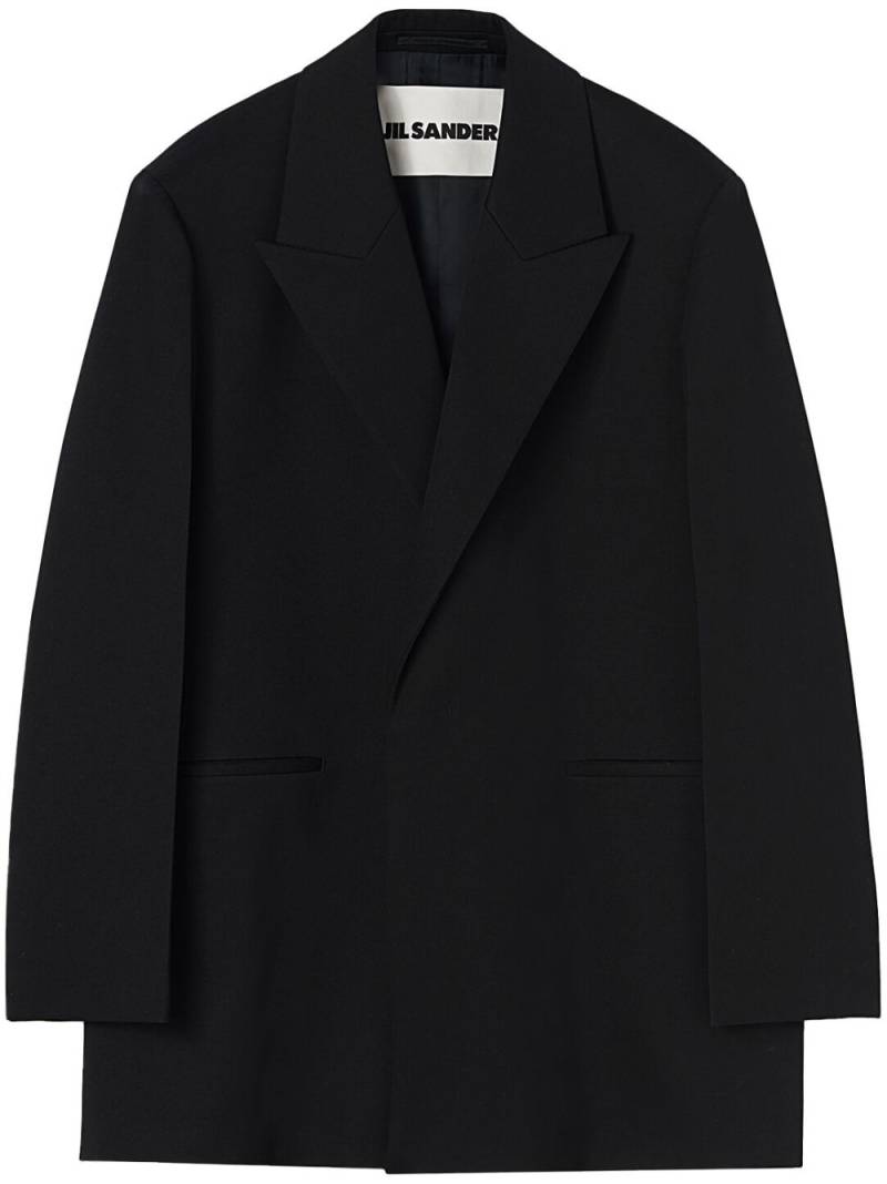 Jil Sander single-breasted wool blazer - Black von Jil Sander