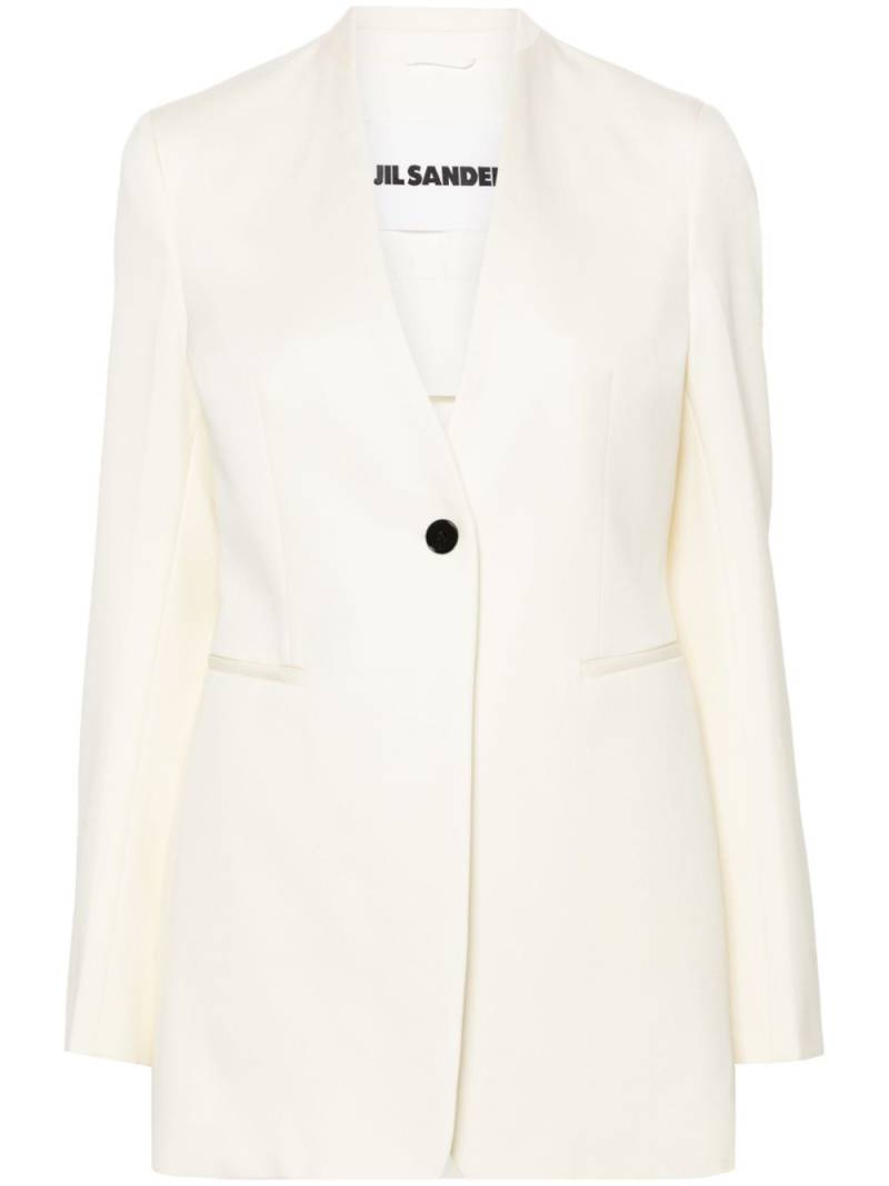 Jil Sander single-breasted wool blazer - Neutrals von Jil Sander