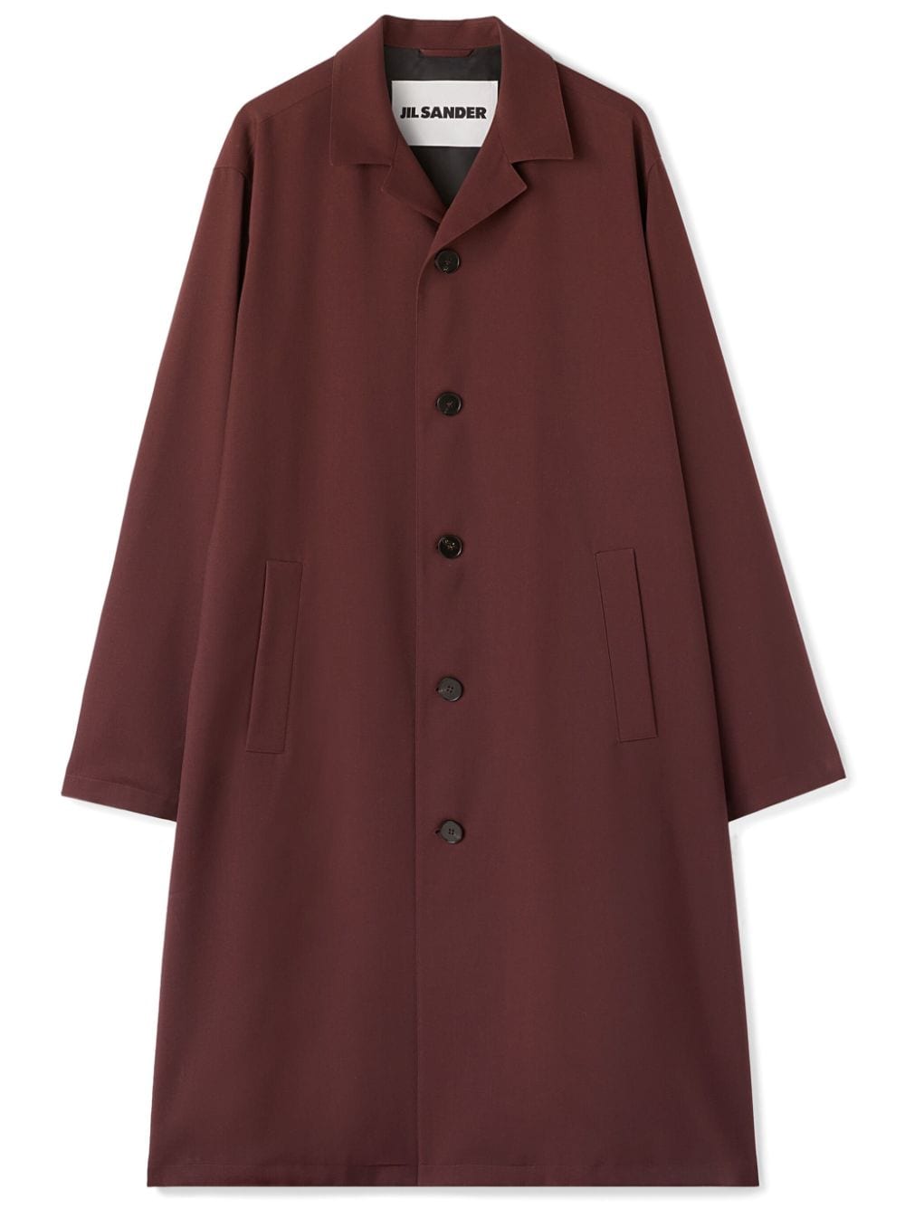 Jil Sander single-breasted wool coat - Brown von Jil Sander