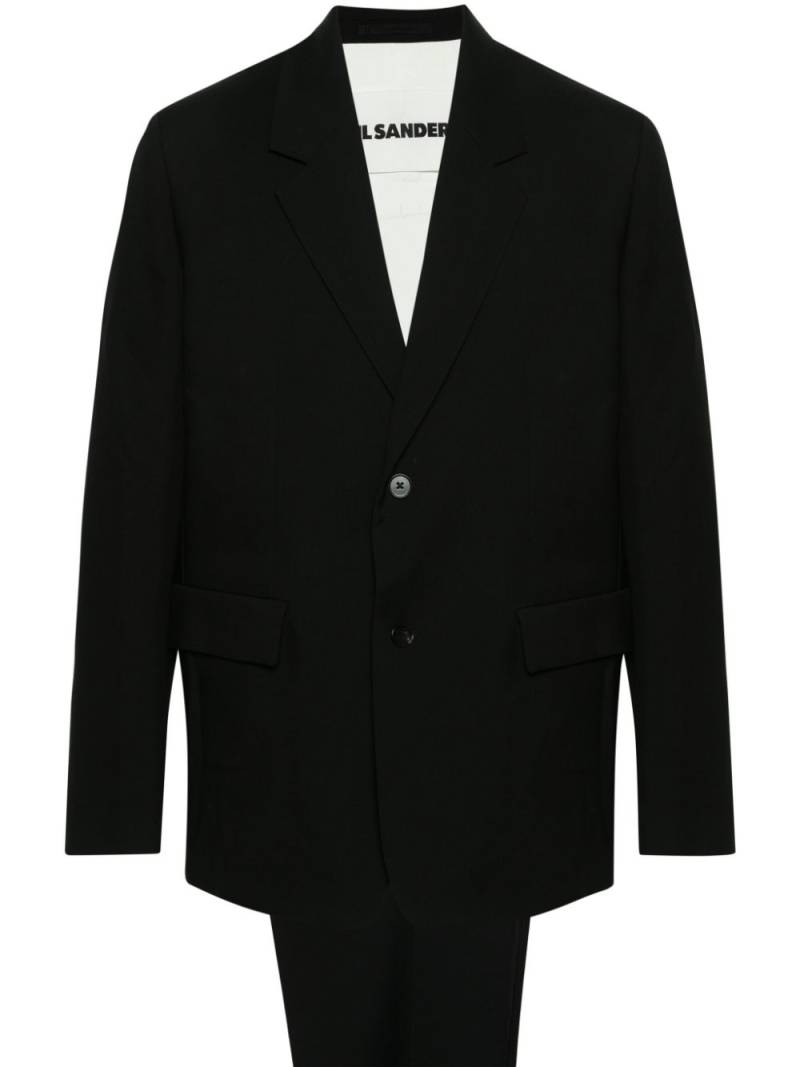 Jil Sander single-breasted wool suit - Black von Jil Sander