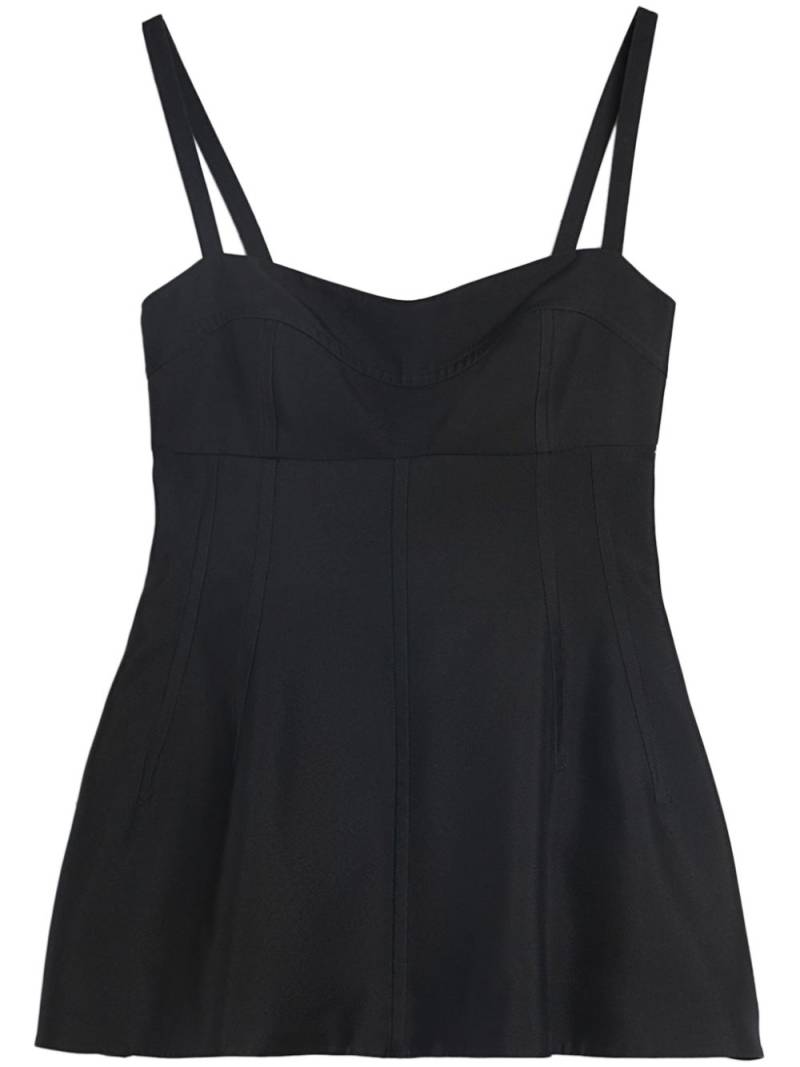 Jil Sander sleeveless bustier top - Black von Jil Sander