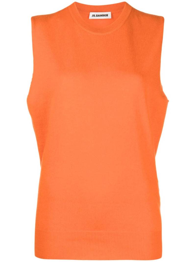 Jil Sander sleeveless cashmere top - Orange von Jil Sander