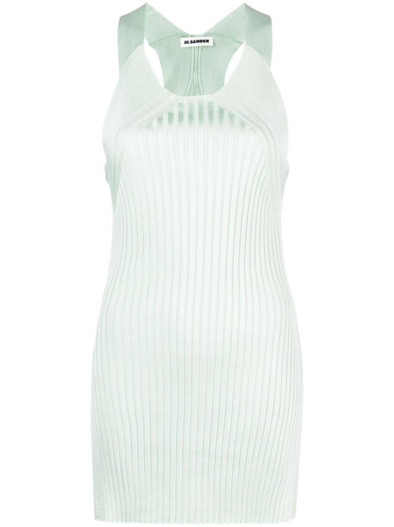 Jil Sander sleeveless ribbed-knit top - Green von Jil Sander