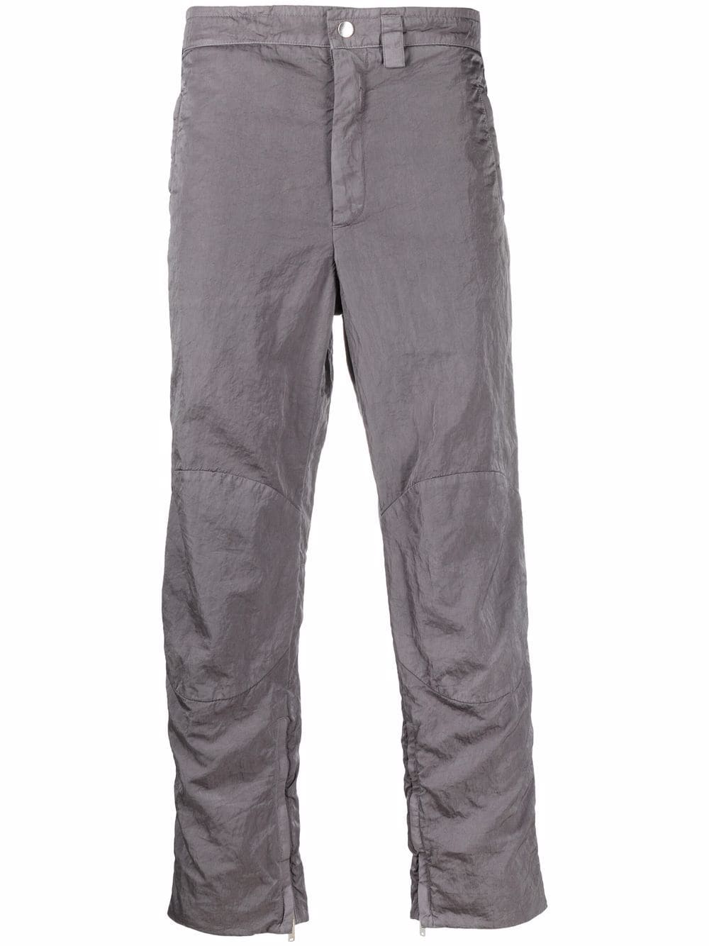 Jil Sander slim-fit draped trousers - Grey von Jil Sander