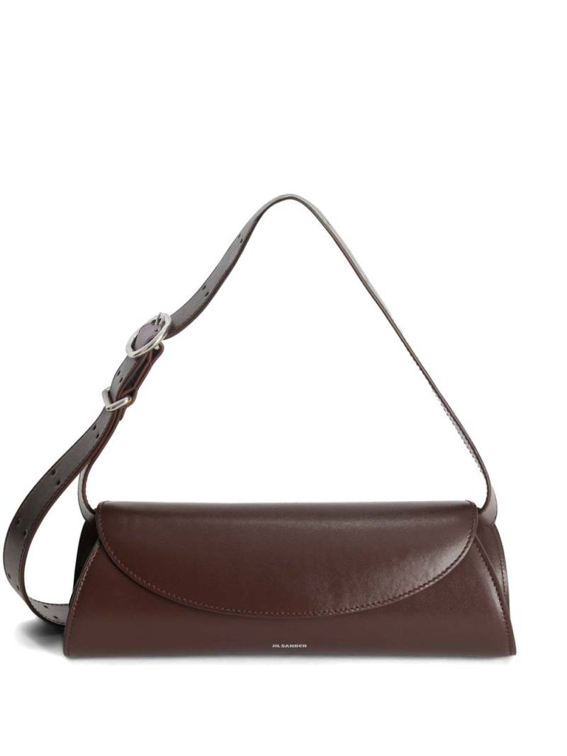 Jil Sander small Cannolo leather shoulder bag - Brown von Jil Sander