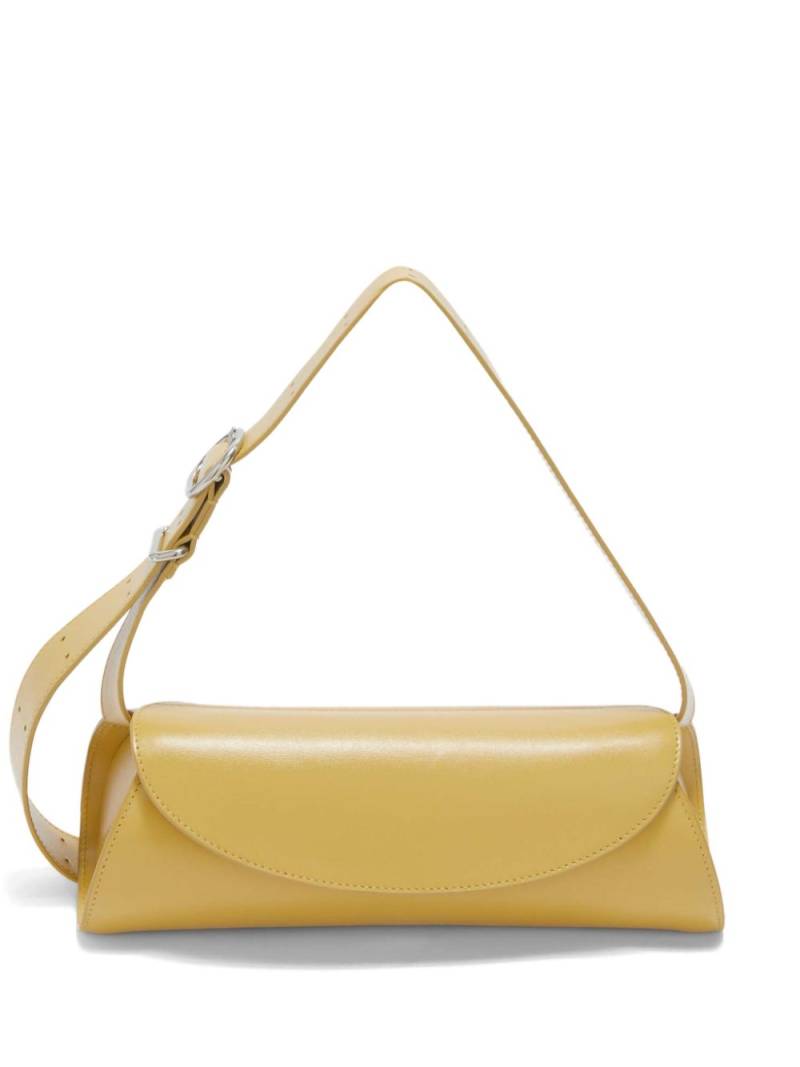 Jil Sander small Cannolo leather shoulder bag - Yellow von Jil Sander