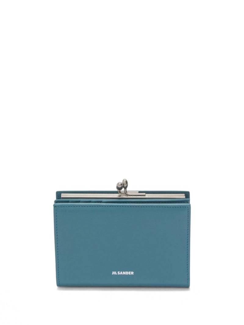 Jil Sander small Goji leather purse - Blue von Jil Sander