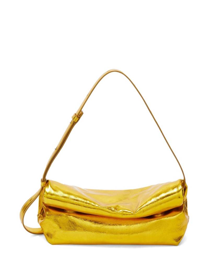 Jil Sander small Rollup leather shoulder bag - Yellow von Jil Sander