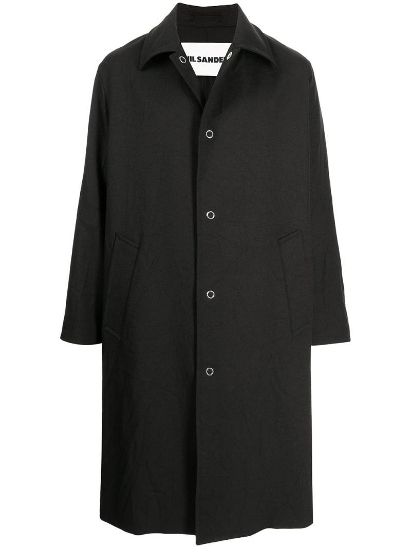 Jil Sander snap-button parka coat - Black von Jil Sander