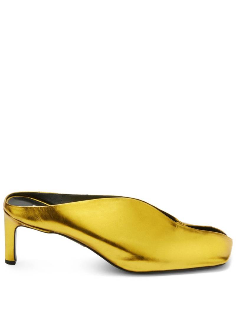 Jil Sander square shape pumps - Gold von Jil Sander