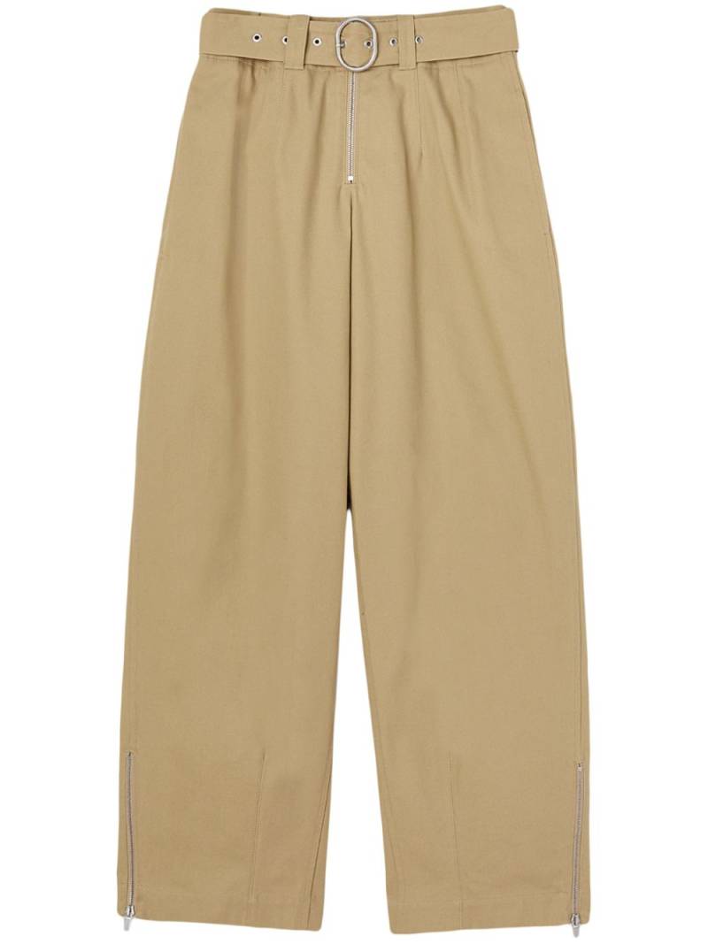 Jil Sander straight-leg cotton trousers - Neutrals von Jil Sander