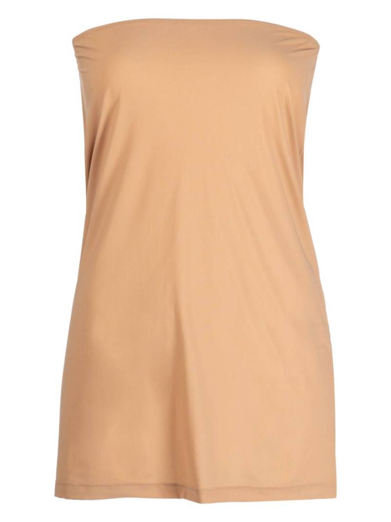 Jil Sander strapless draped tube top - Brown von Jil Sander