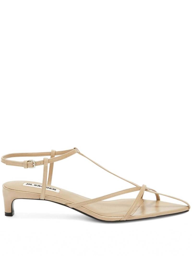 Jil Sander strappy leather sandals - Neutrals von Jil Sander